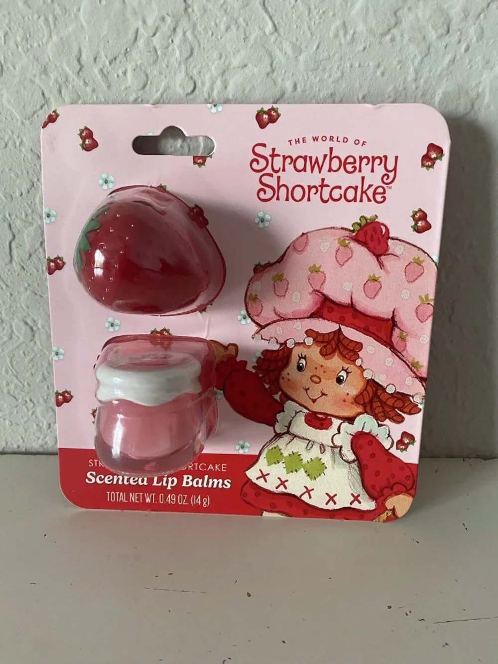 Set Of 2 Taste Beauty Strawberry Shortcake Strawberry Flavored Lip Balms NEW